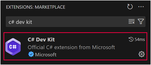 C# Dev Kit på Marketplace för Visual Studio Code-tillägg