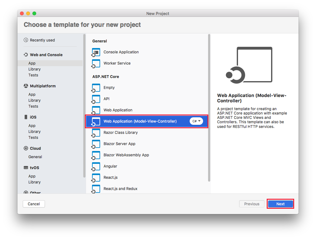 val av mall för macOS-webbappar