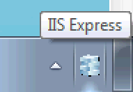 IIS Express-systemfältets ikon