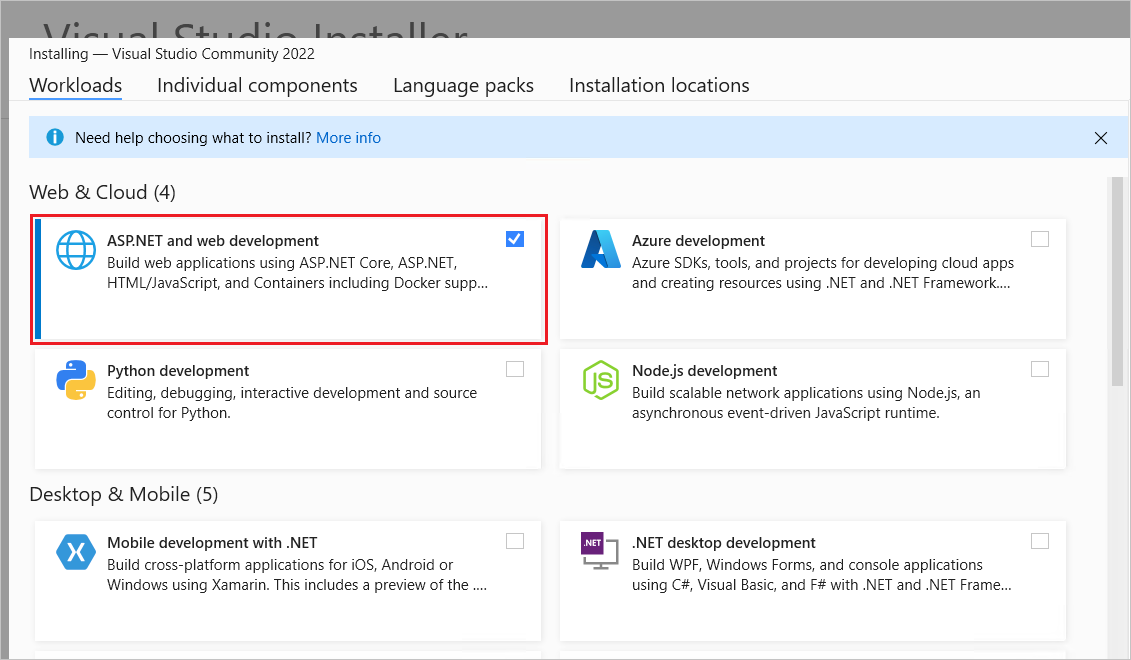 VS22-installationsarbetsbelastningar