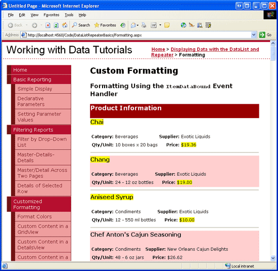 Dessa produkter som är mindre än 20,00 USD är markerade