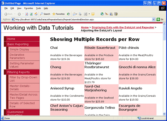 Här läggs produkterna ut lodrätt