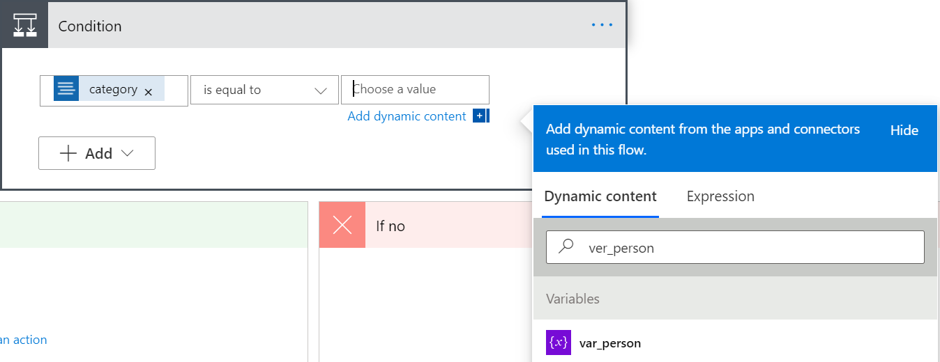 Lägg till personvariabeln