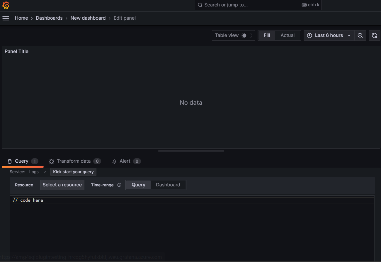 Skärmbild av kodalternativ.