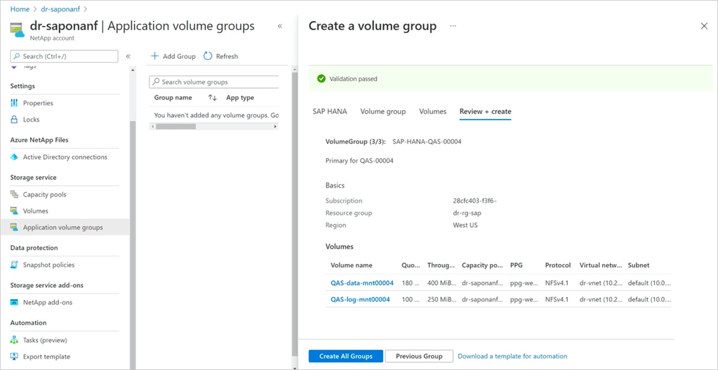 Skärmbild som visar knappen Skapa alla grupper.