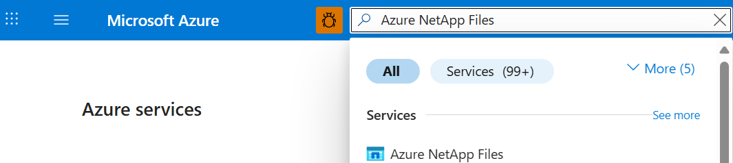 Välj Azure NetApp Files