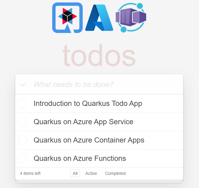Skärmbild av Todo-exempelappen.