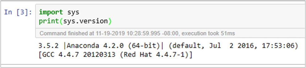 Kontrollera Python-versionen i Jupyter Notebook.