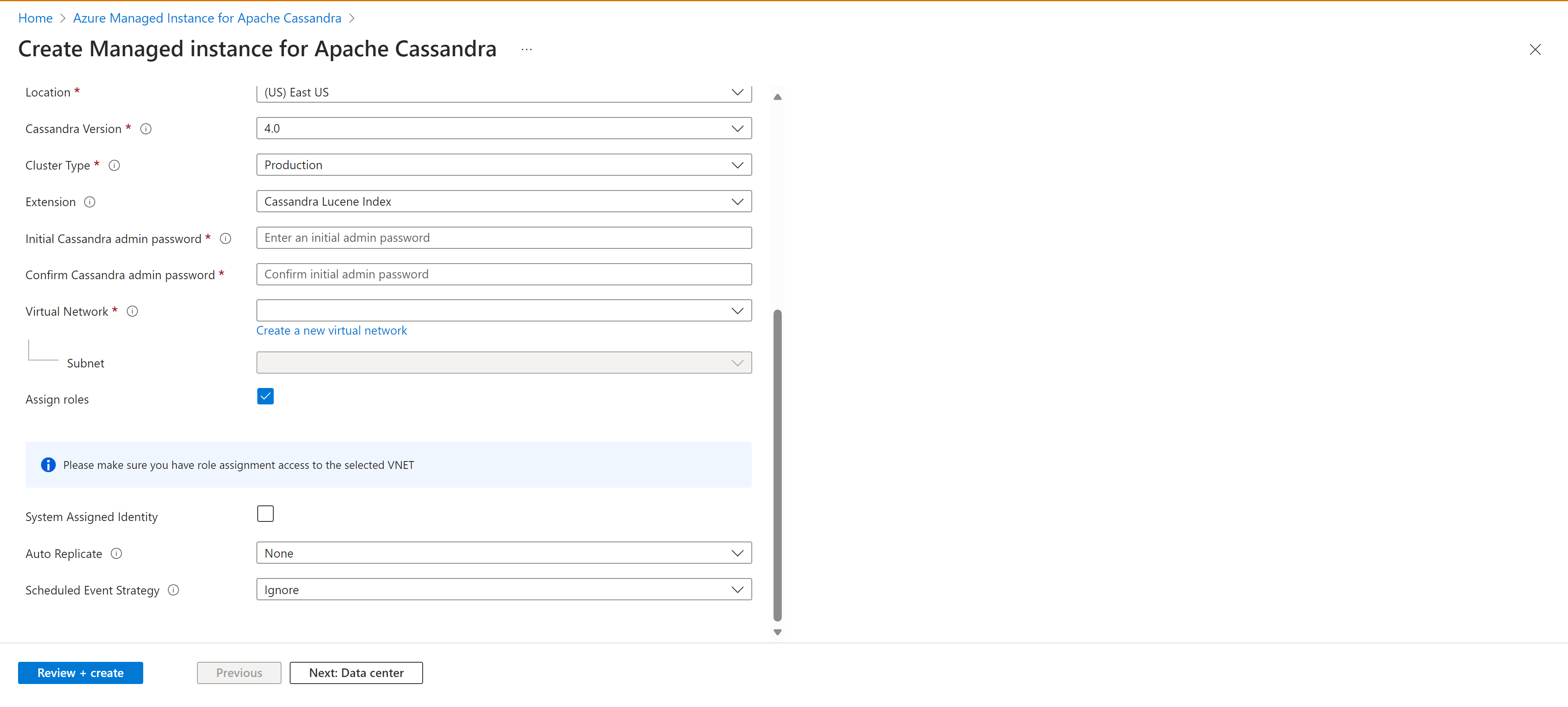 Skärmbild som visar hur du väljer ett alternativ i listrutan.