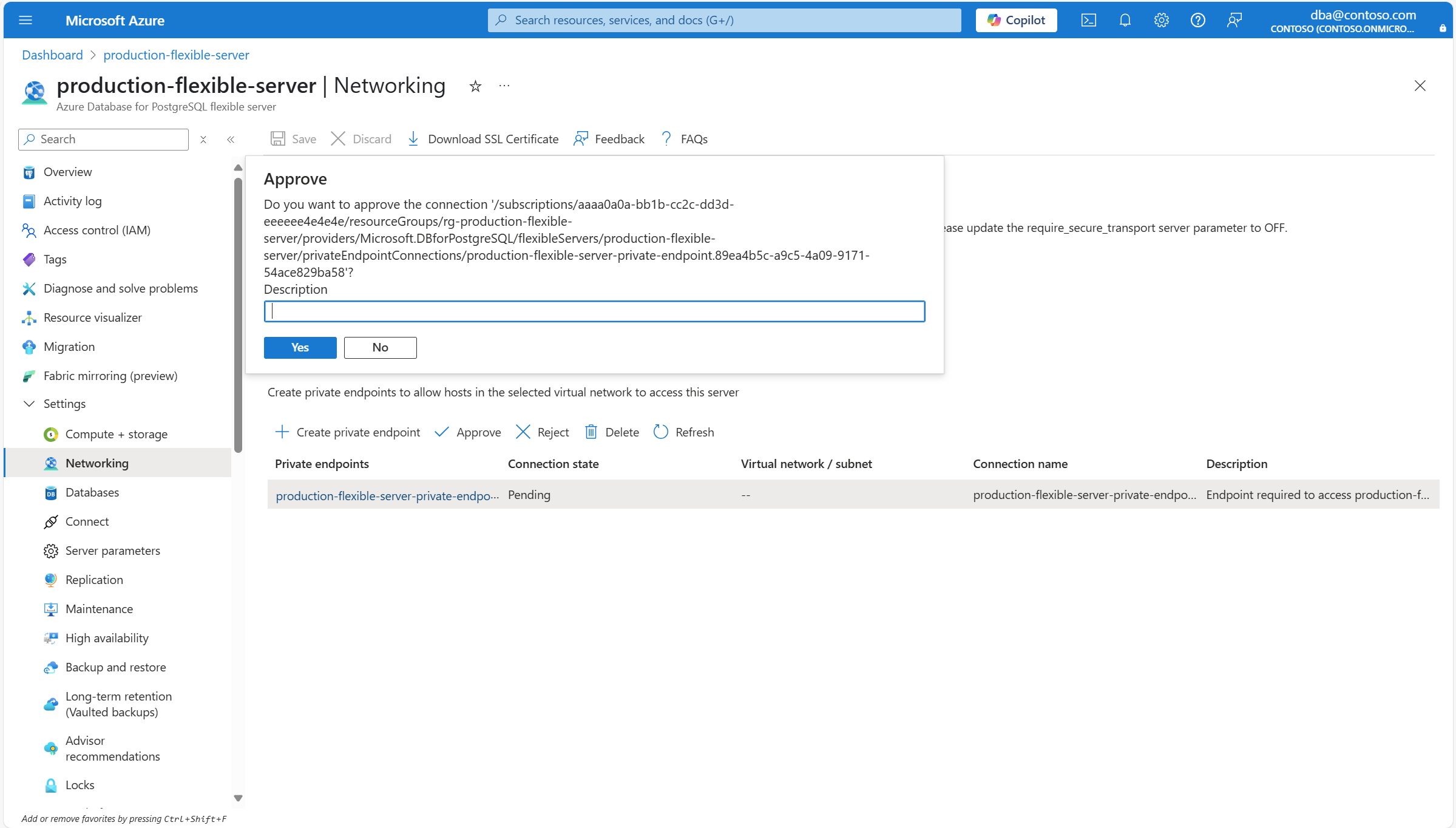 Skärmbild som visar dialogrutan Godkänn för att ange orsaken till att begäran godkänns.