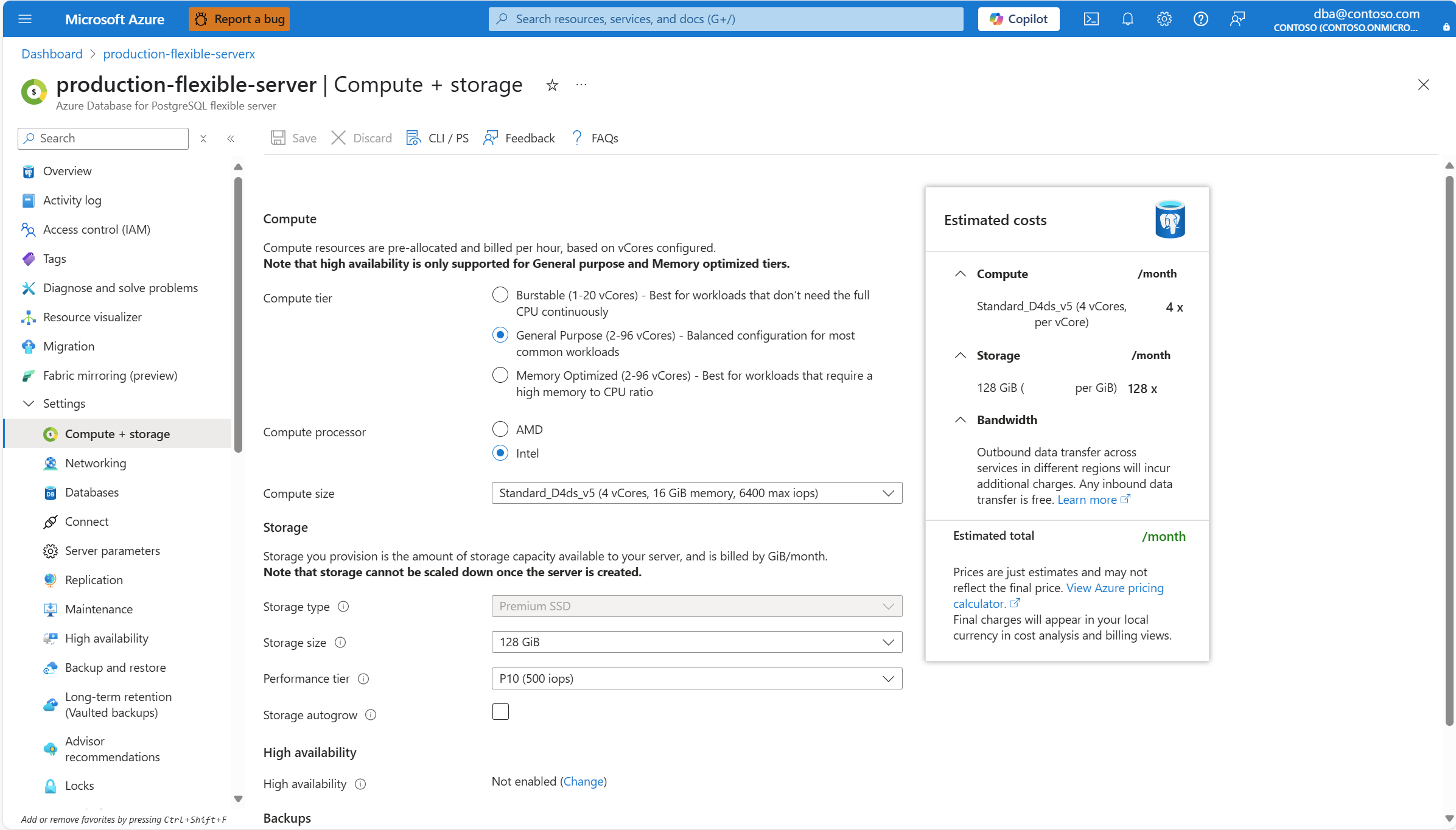 Skärmbild som visar var du väljer en annan tillverkare av beräkningsprocessorer.