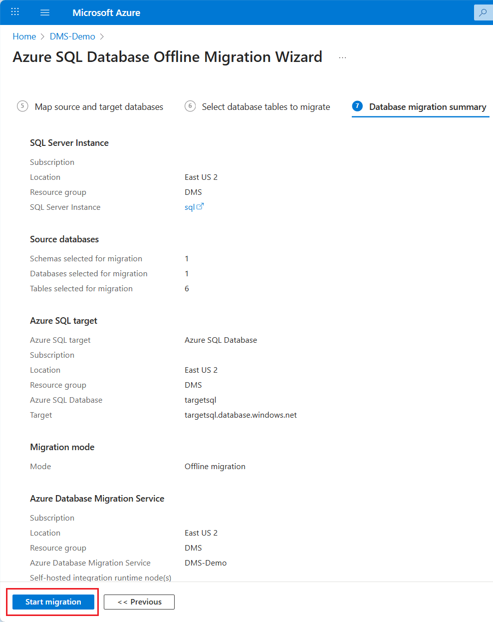 Skärmbild av sammanfattning.