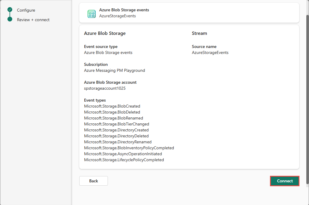 En skärmbild av Granska + anslut-fönstret.