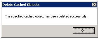 Screenshot that shows the confirmation message.