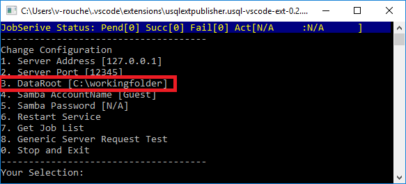 Lokal körningscmd för Data Lake Tools i Visual Studio Code