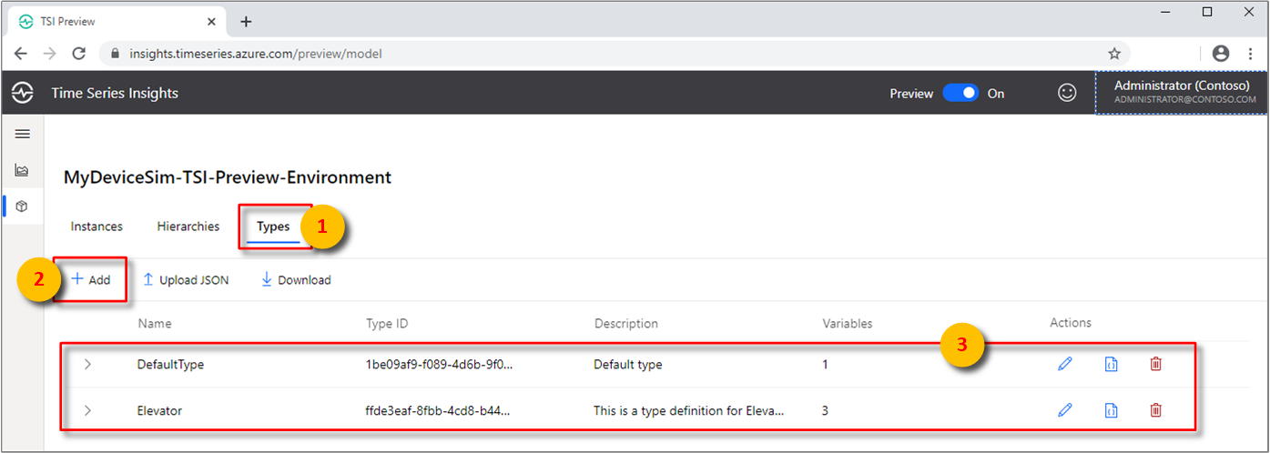 När du har lagt till typen granskar du den i modellvyn.