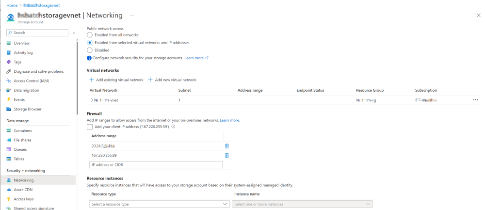 Skärmbild som visar att den offentliga IP-adressen har lagts till i listan över tillåtna adresser.