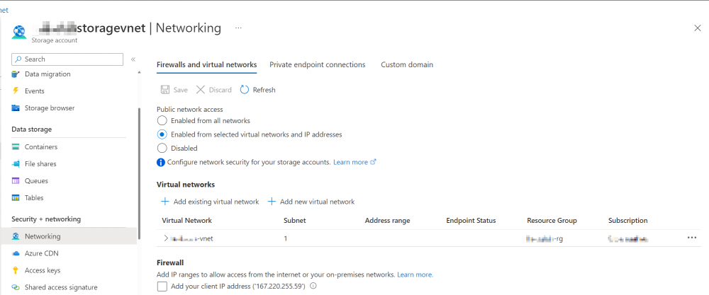 Skärmbild som visar hur du lägger till undernät i listan över tillåtna brandväggar.