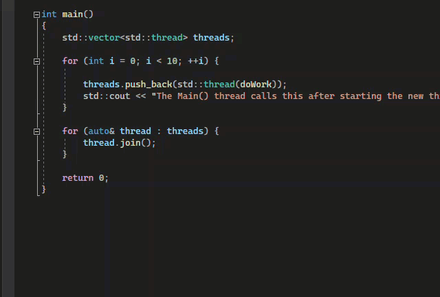 Animering som visar val av Kör till markör och sedan F11.