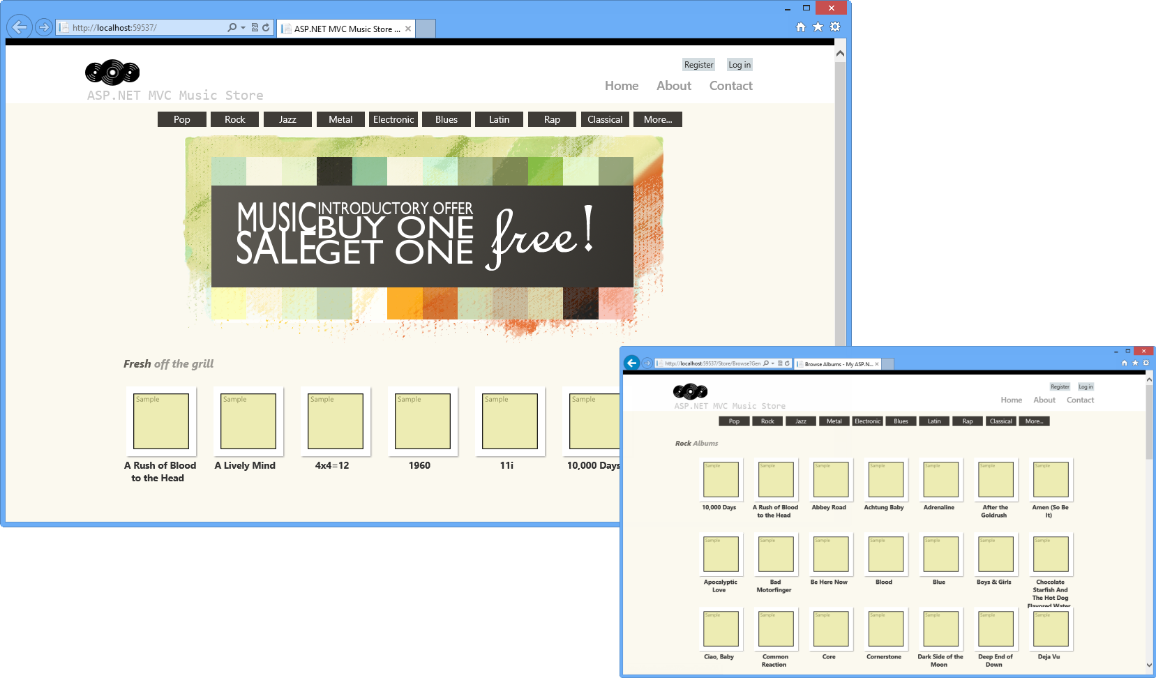 音乐应用商店屏幕