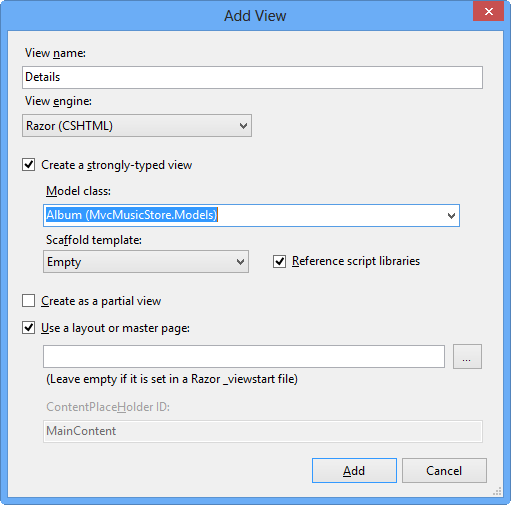 添加详细信息视图