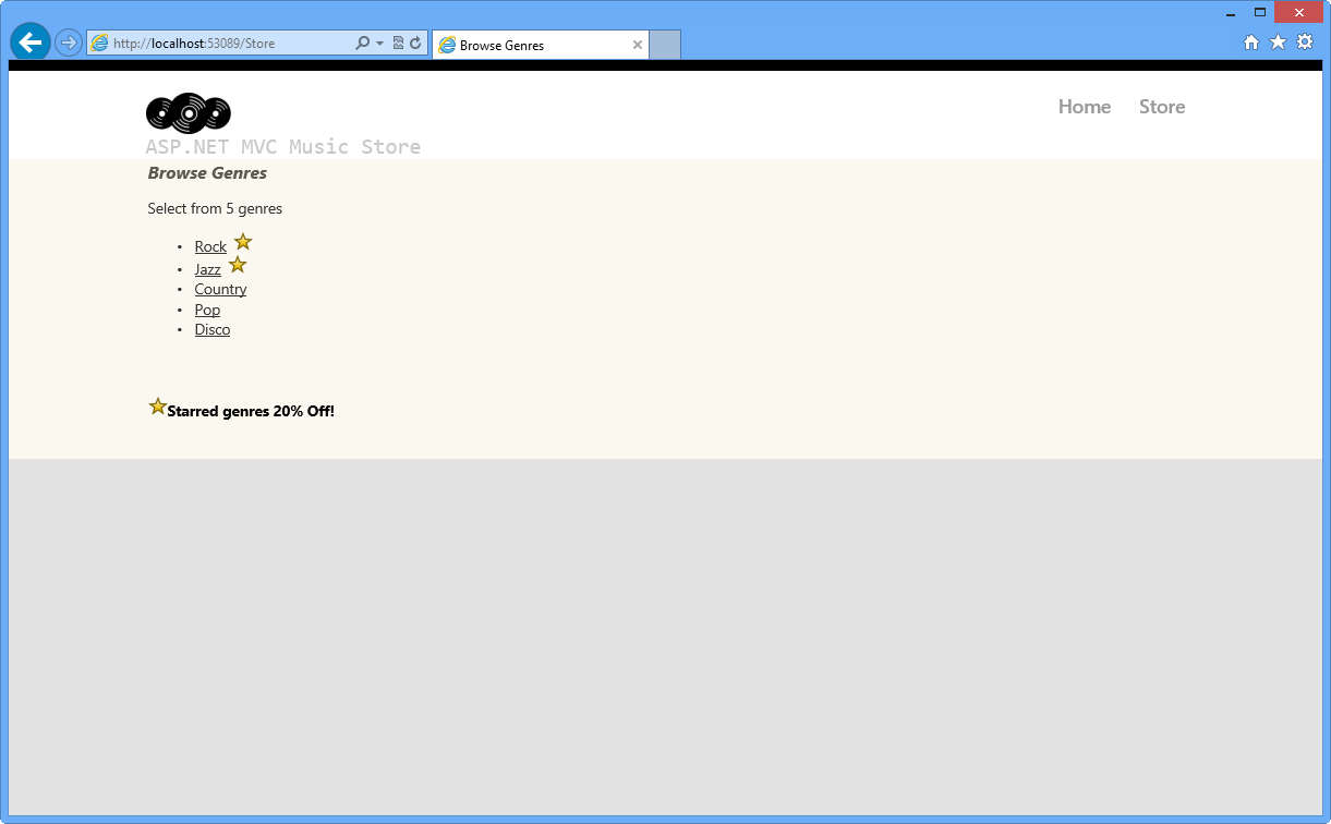 使用星形元素浏览流派