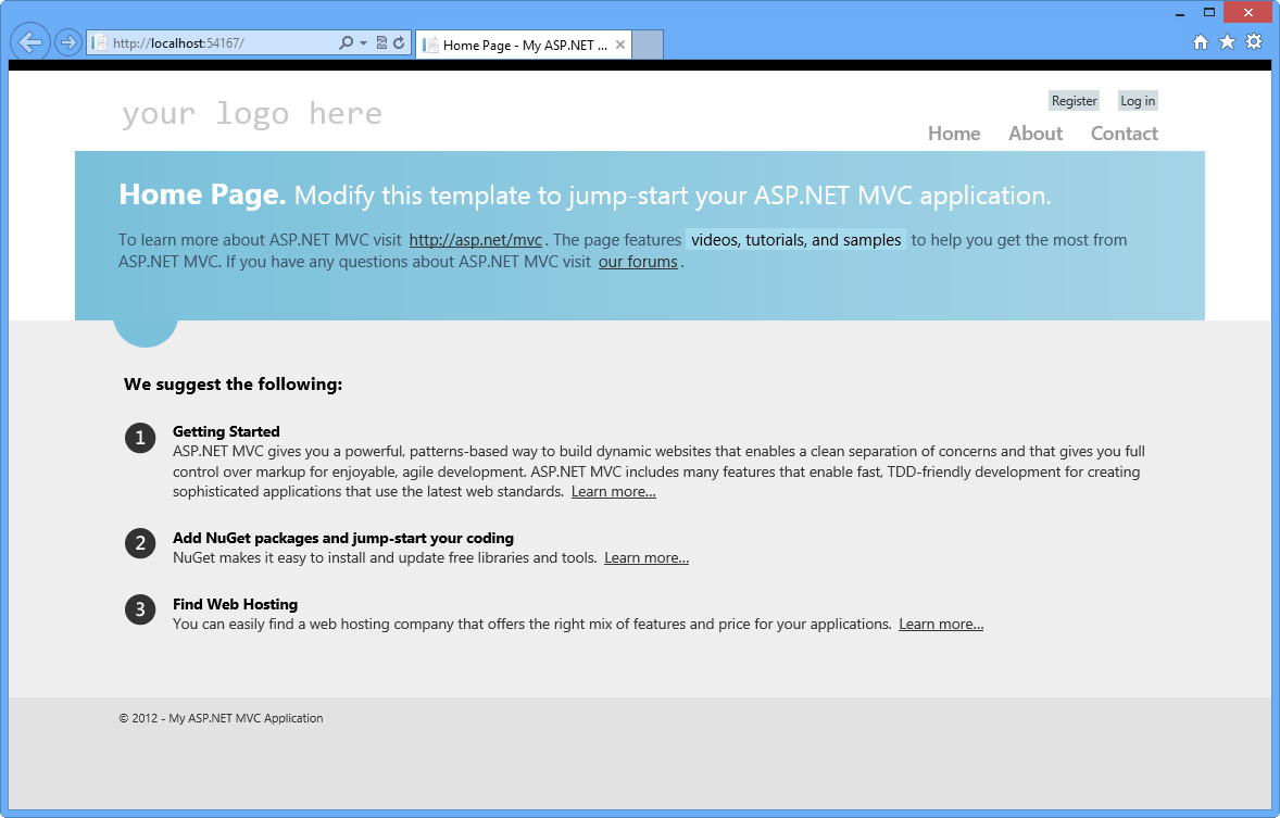 ASP.NET MVC 4 restyled 模板