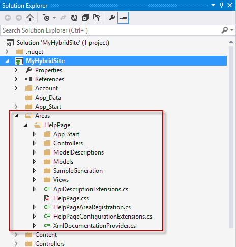 HelpPage 区域 HelpPage 区域