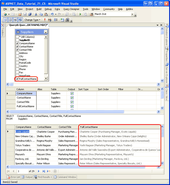 FullContactName 使用 Format ContactName (ContactTitle, CompanyName)