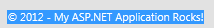 我的 ASP.NET 应用程序岩石!