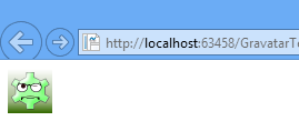 Web 浏览器页面的屏幕截图,其中显示了新的指定默认图像,其中包含 Get H T M L 方法中定义的集参数。
