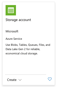 显示Microsoft存储帐户选项的屏幕截图。