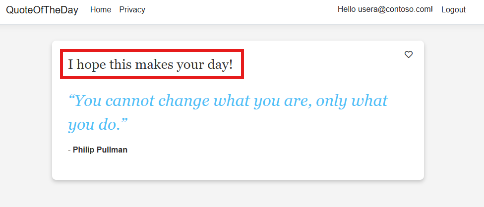 “今日名言”应用的屏幕截图,为用户显示了一条长消息。