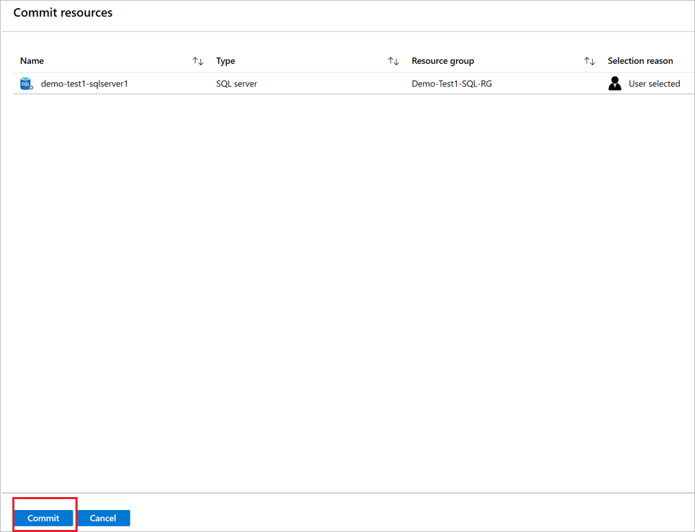 屏幕截图显示了用于提交 SQL Server 移动的页面。