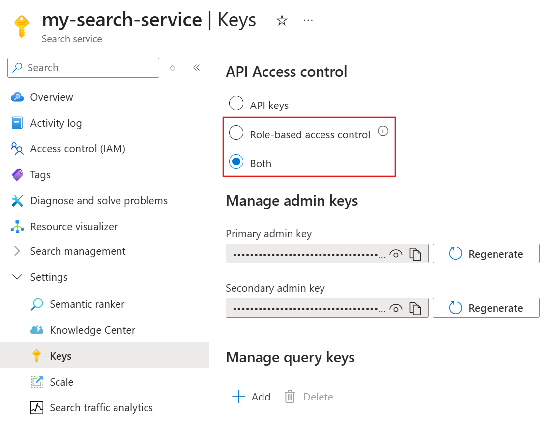 Azure 门户中访问控制选项的屏幕截图。