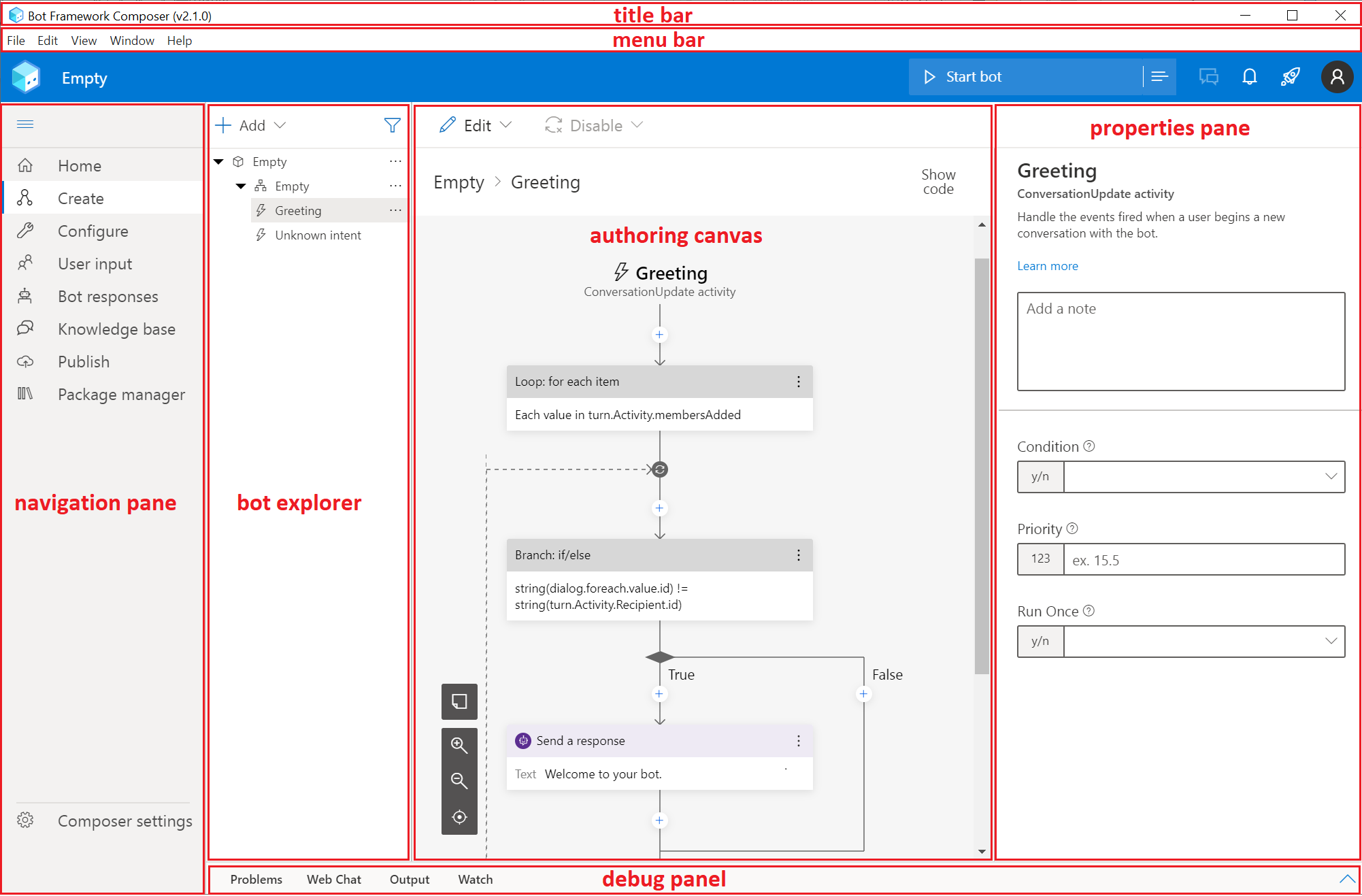 A quick tour of the Composer Create page.