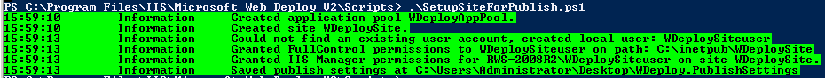 Powershell 控制台的屏幕截图,其中包含输出。