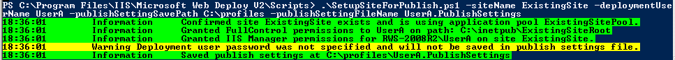Powershell 控制台的屏幕截图,其中包含脚本结果。