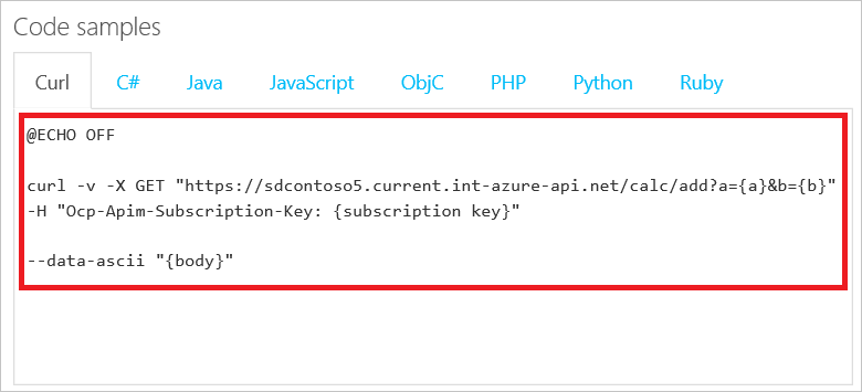 开发人员门户模板代码示例