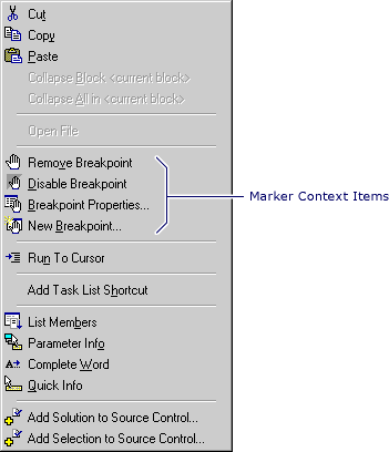 vsMarkercontextmenu Marker Context Menu