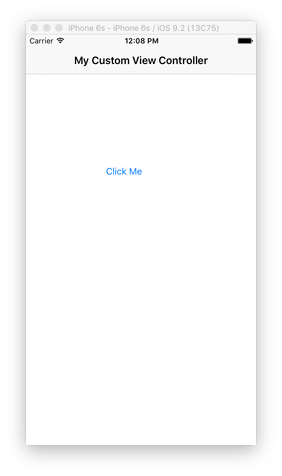 CustomViewController 在导航控制器中加载