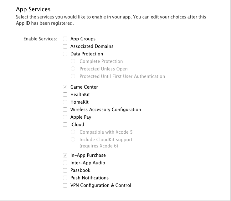 In-App Purchase will be automatically enabled in the Services list