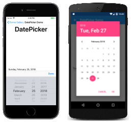 DatePicker 示例 DatePicker 示例