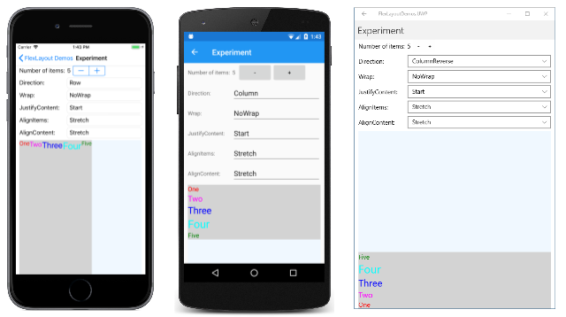 “试验”页面 - 方向 “试验”页面:方向