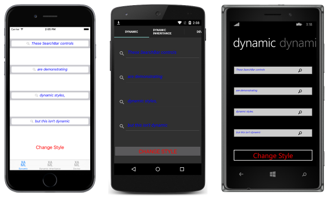 蓝色动态样式示例