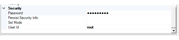 使用 .NET 提供程序连接到 MySQL 的屏幕截图,2/2。