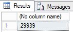 SSMS 的屏幕截图,其中显示了行计数为 29,939 的结果集。