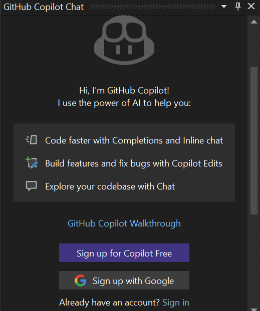 Copilot Chat 窗口